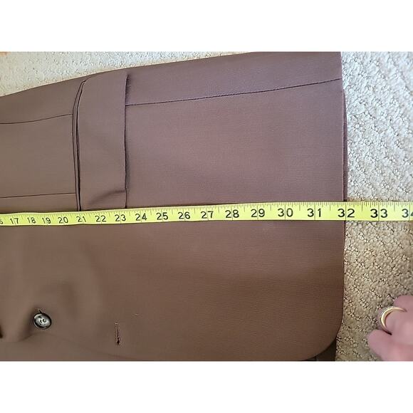 Vintage 1970's Double Knit Polyester 3 Piece Suit Brown - Picture 10 of 15